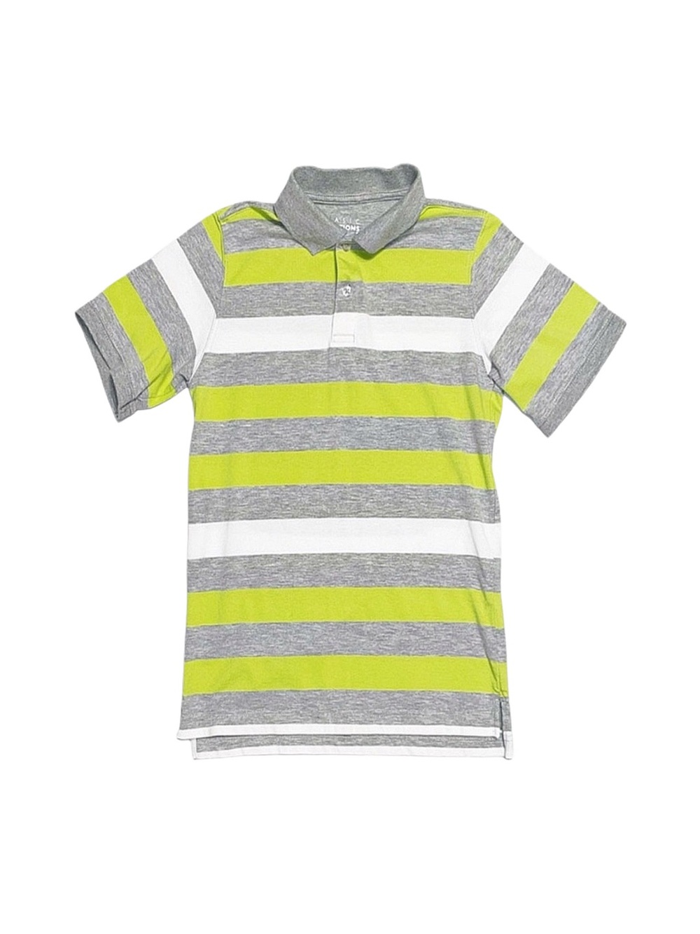BASIC EDITIONS Boy's Striped Short Sleeve Polo Large 10/12